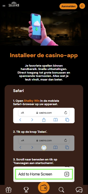 shelbywin casino mobiele versie